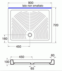 PIATTO DOCCIA H10 90X72